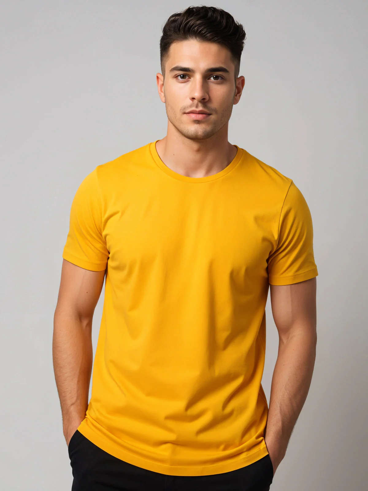 Classic Round Neck Half Sleeve Tee - Image 7