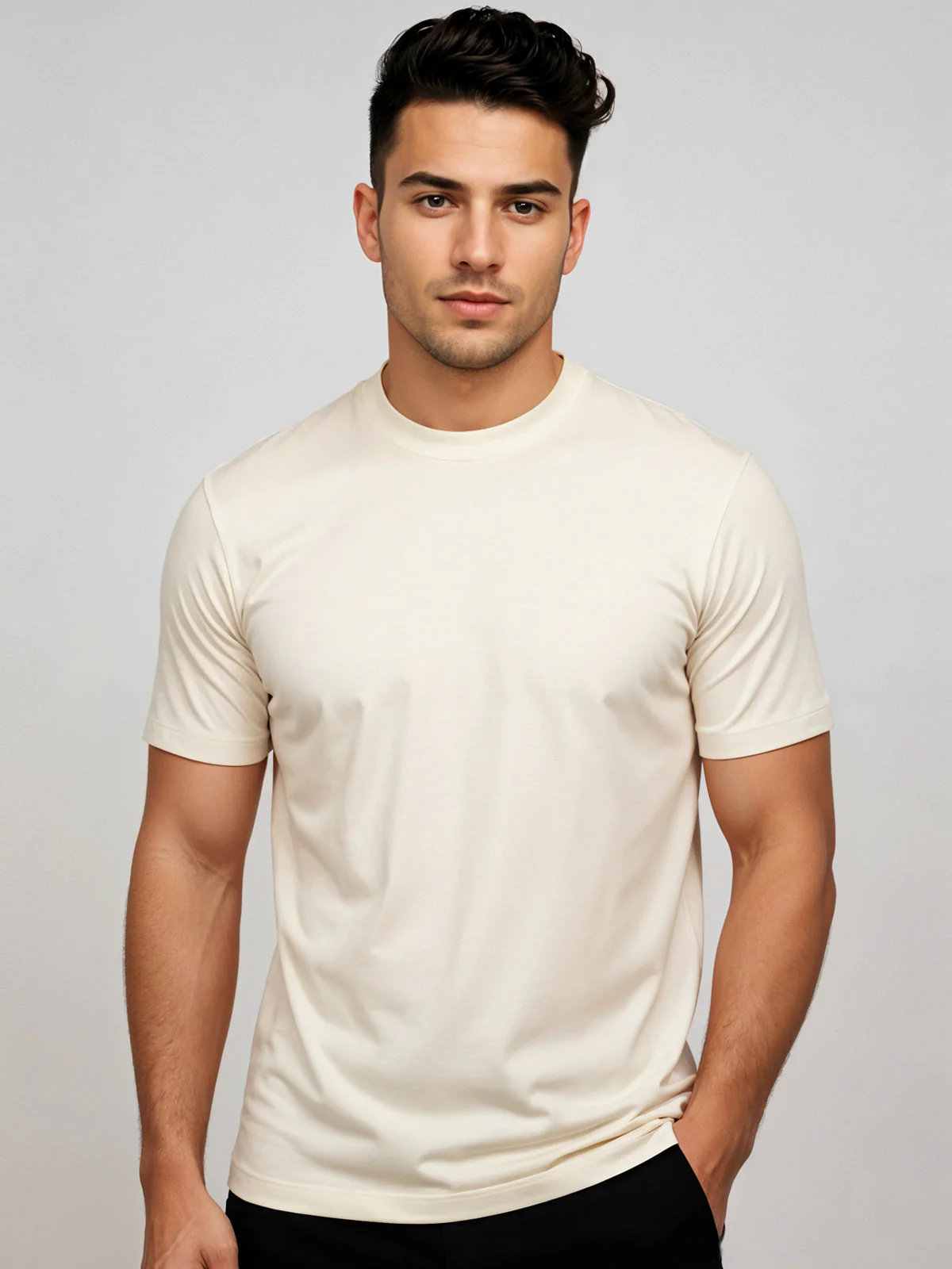 Classic Round Neck Half Sleeve Tee - Image 22