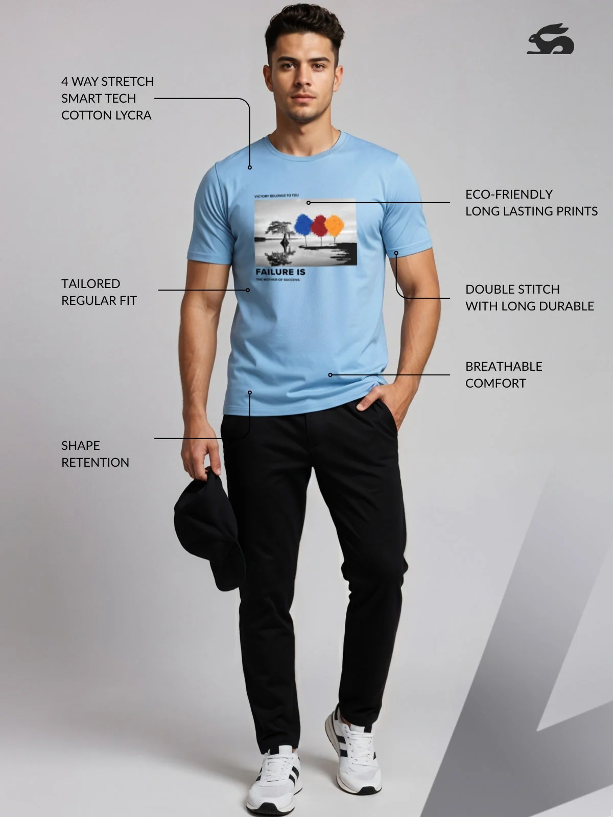Regular Fit Motivational Quote T-Shirt - Image 63