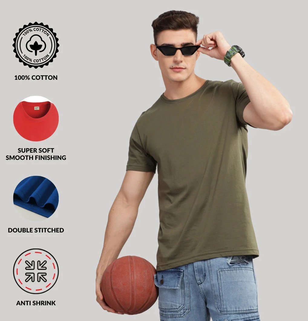 Solid Cotton 4 way T-Shirts - Image 26