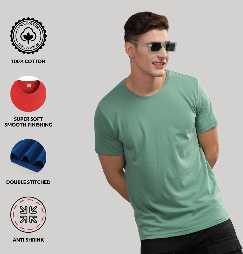 Solid Cotton 4 way T-Shirts - Image 27
