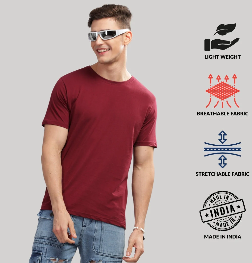 Solid Cotton 4 way T-Shirts - Image 8