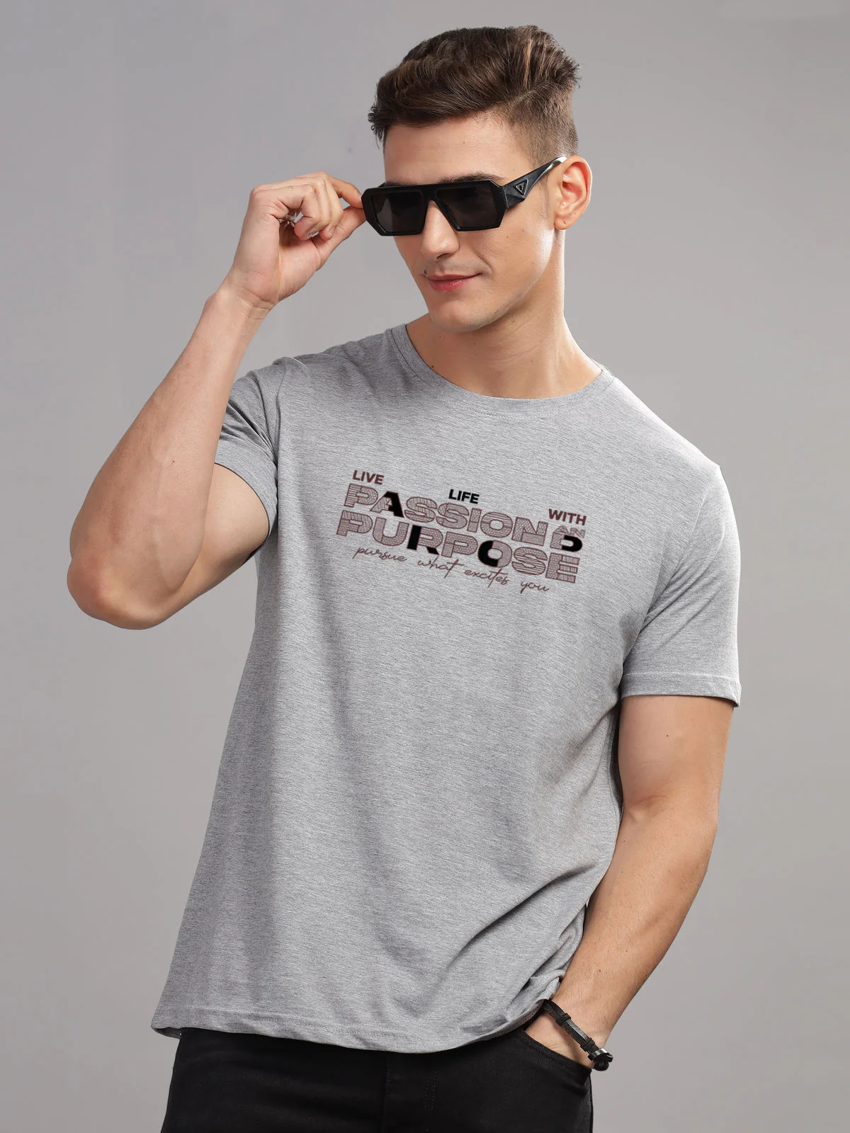 Lycra Cotton Regular Fit T-Shirt - Image 14