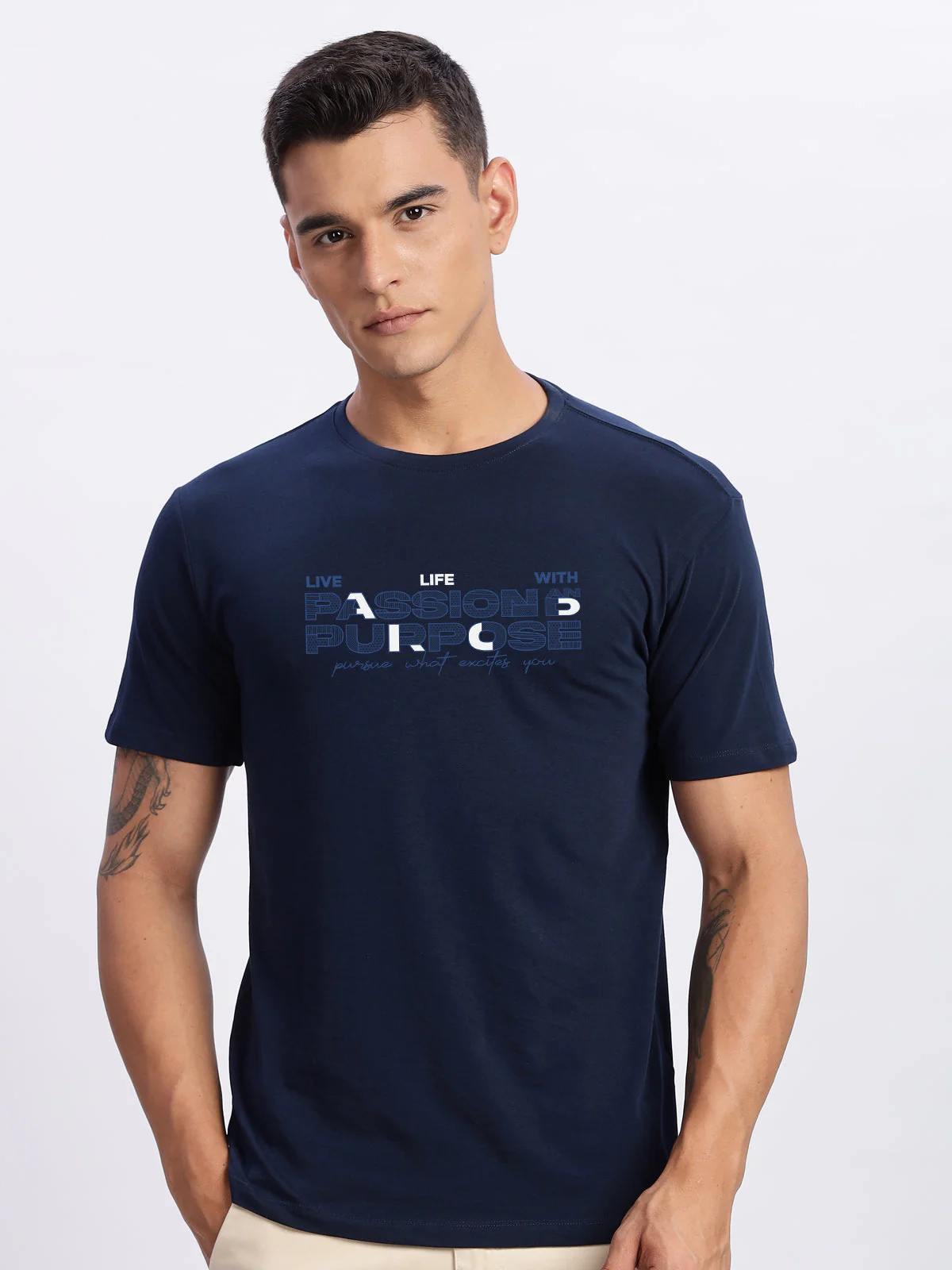 Lycra Cotton Regular Fit T-Shirt - Image 34