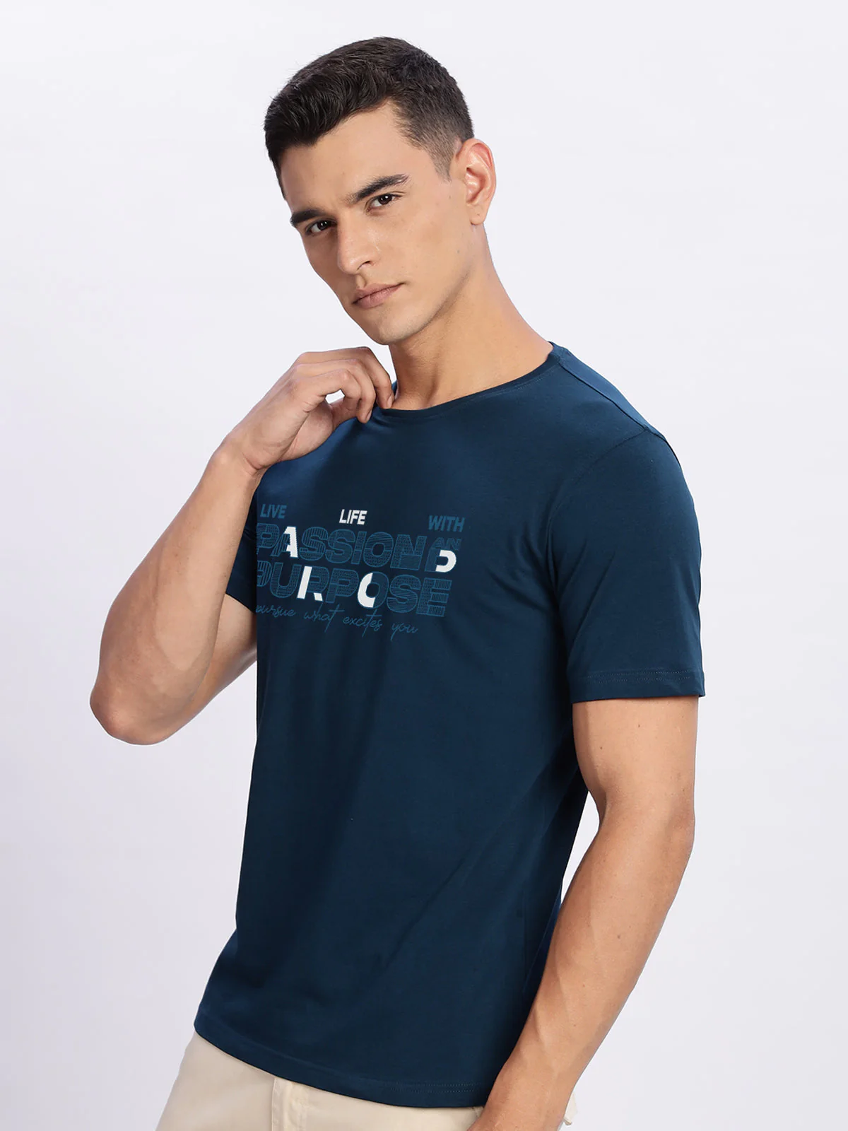 Lycra Cotton Regular Fit T-Shirt - Image 60