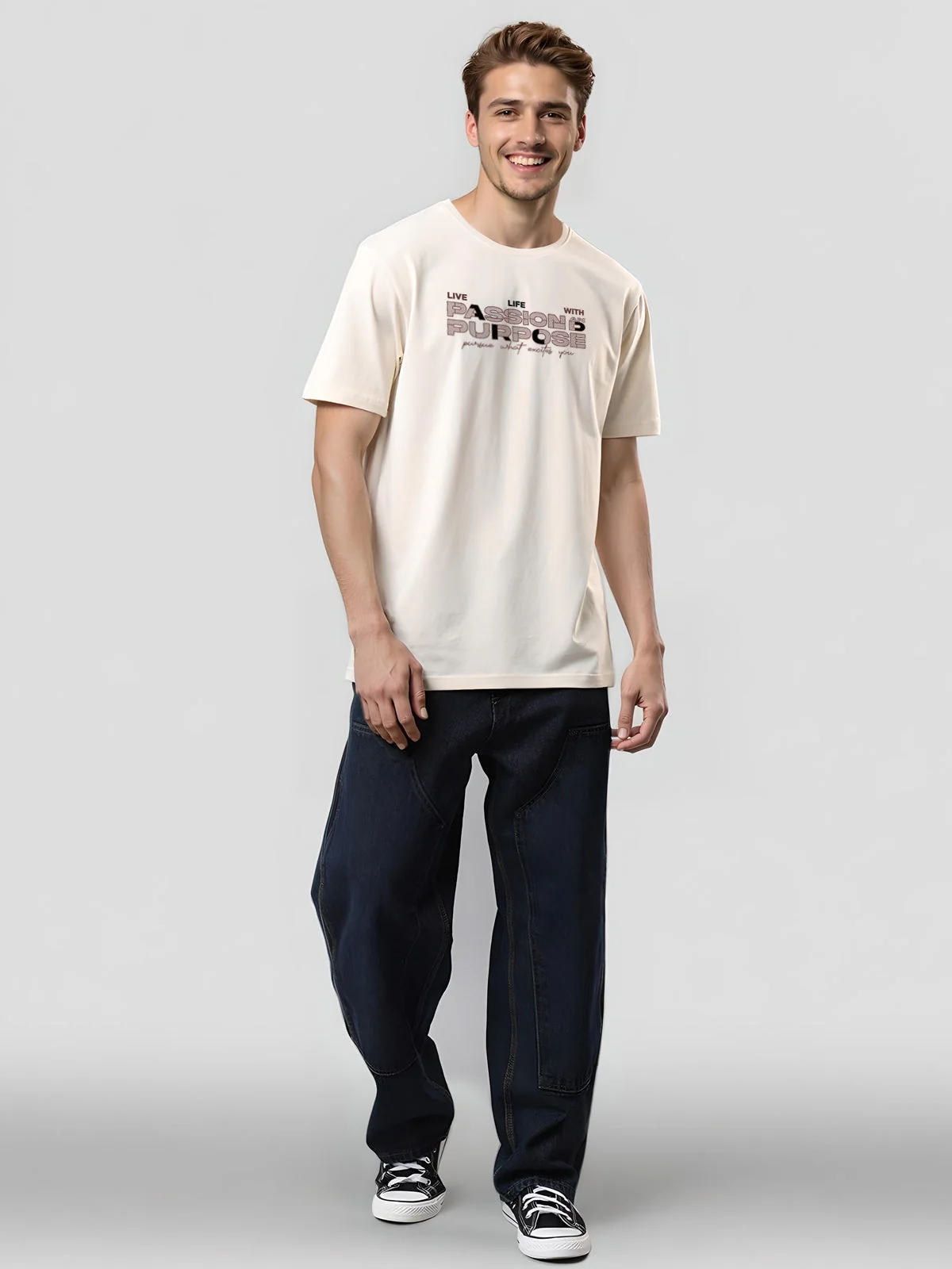 Lycra Cotton Regular Fit T-Shirt - Image 66