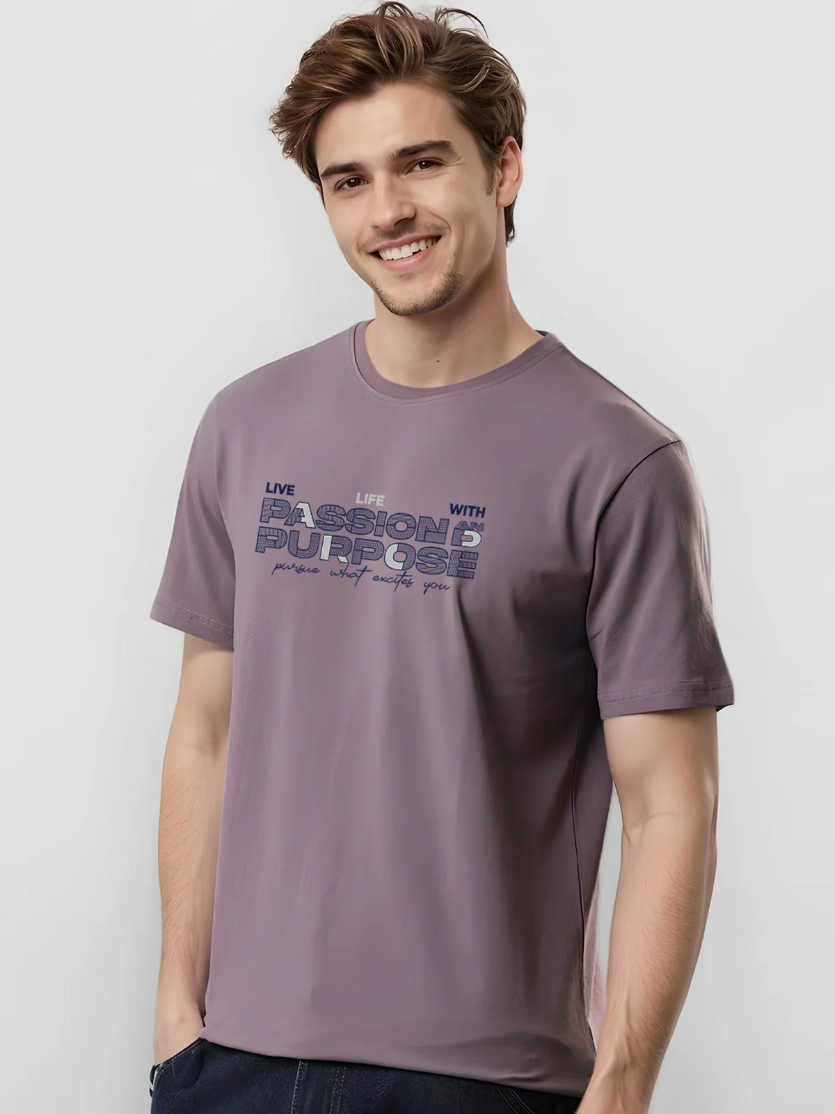 Lycra Cotton Regular Fit T-Shirt - Image 20