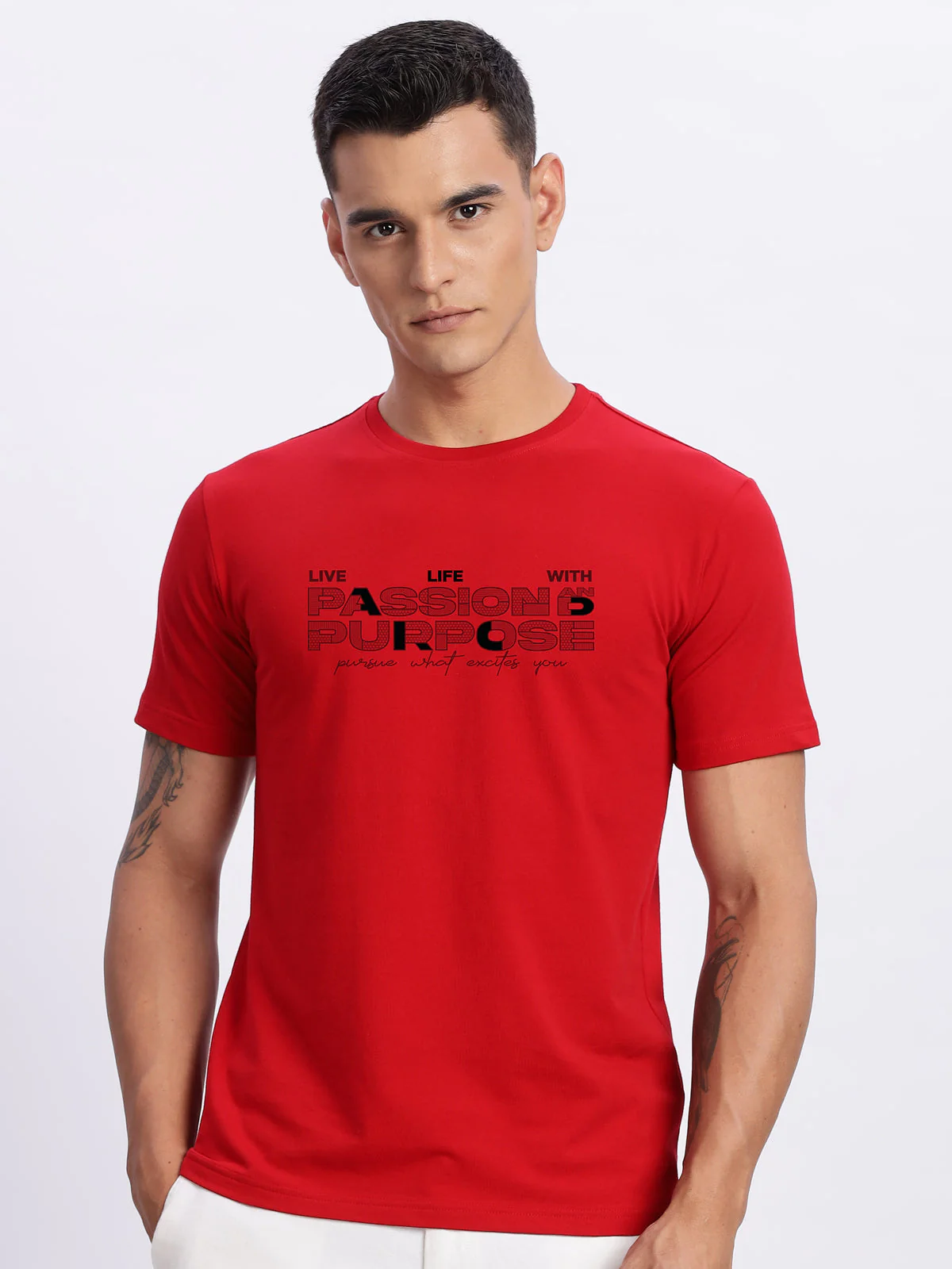 Lycra Cotton Regular Fit T-Shirt - Image 43