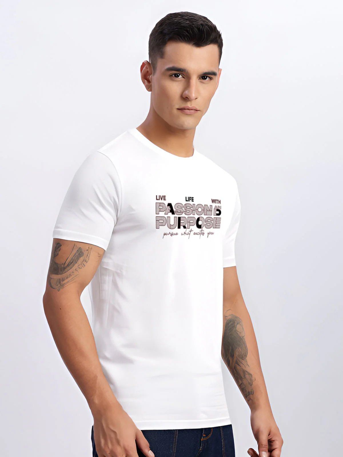 Lycra Cotton Regular Fit T-Shirt - Image 59