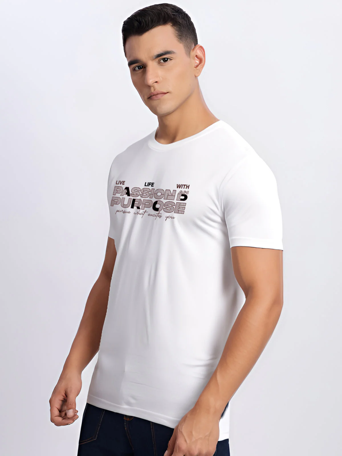 Lycra Cotton Regular Fit T-Shirt - Image 61