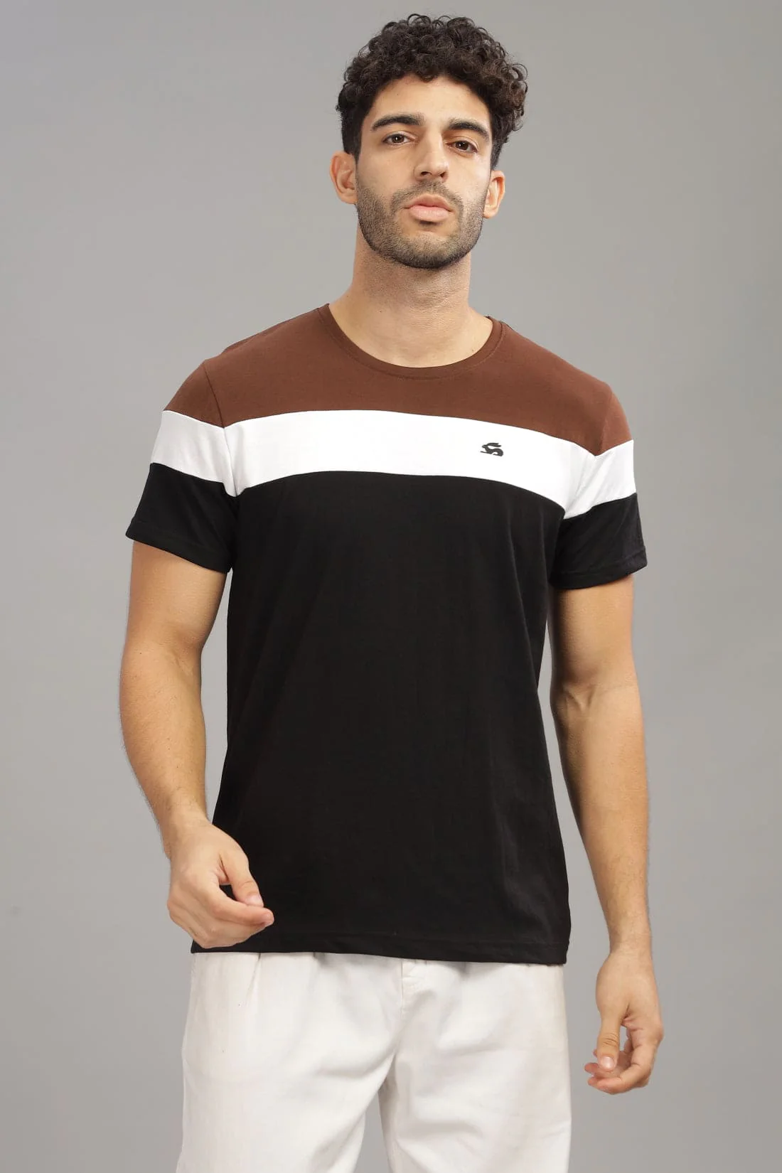Colourblocked Cotton T-Shirt