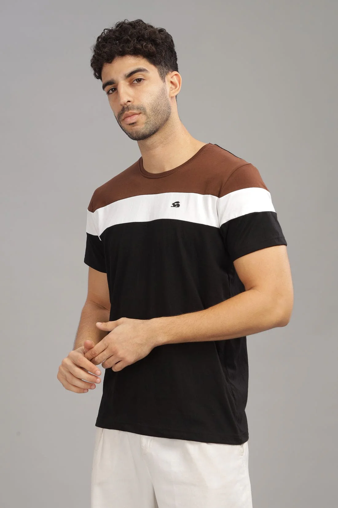 Colourblocked Cotton T-Shirt - Image 3