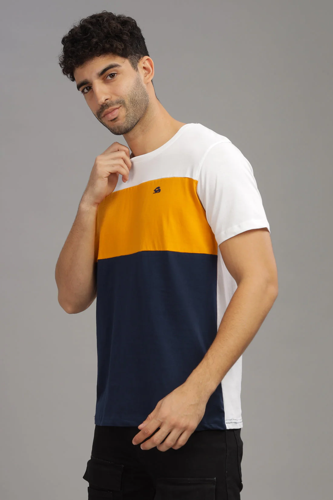 Colourblocked Cotton T-Shirt - Image 7