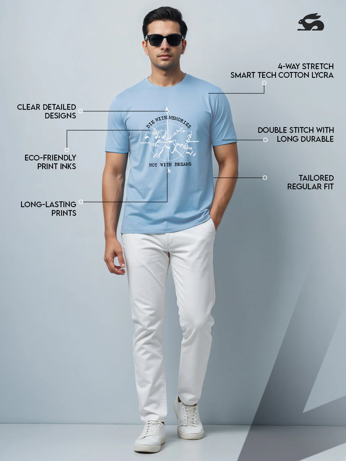 Die with Memories Not with Dreams Mens Printed T-Shirt - Image 2