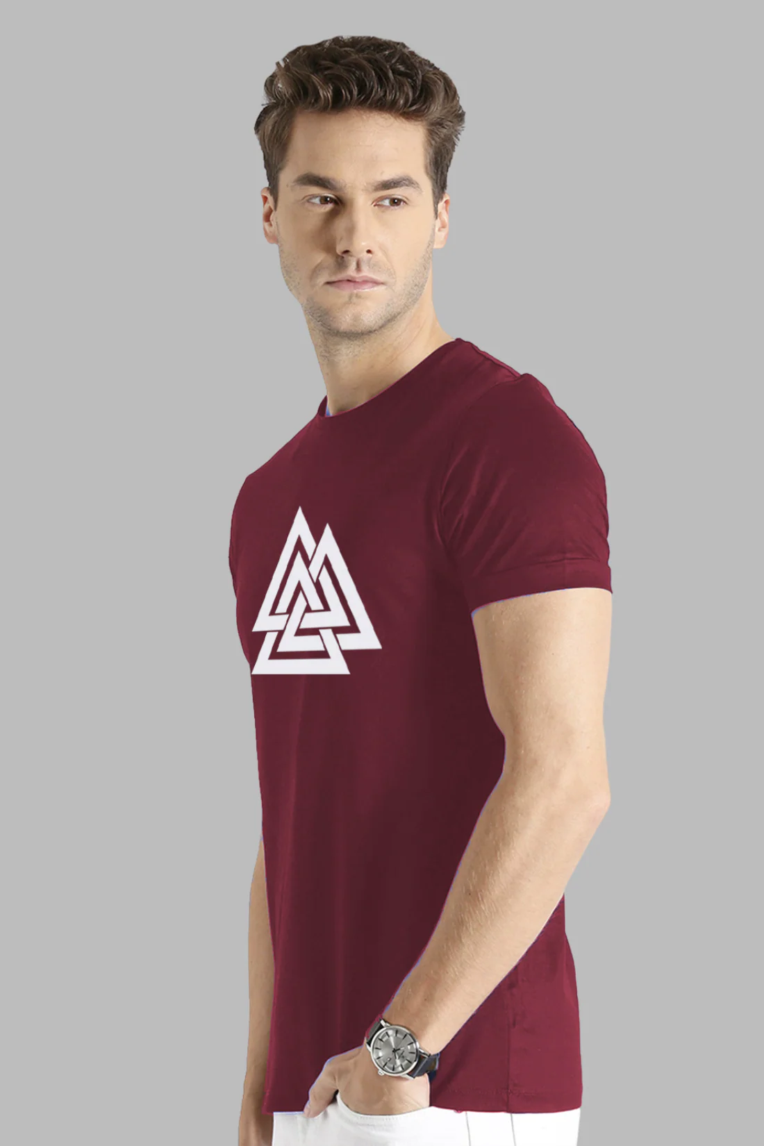 Triangle Mens Printed T-Shirt - Image 2