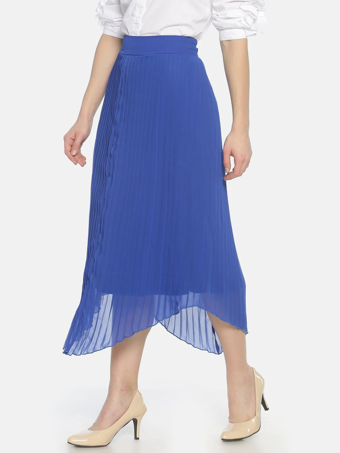 IS.U Royal Blue Pleated Skirt - Image 3