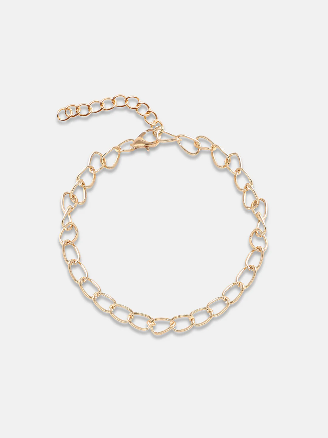 Set of 6 Gold-Plated Artificial Stone Studded Anklets - Image 4