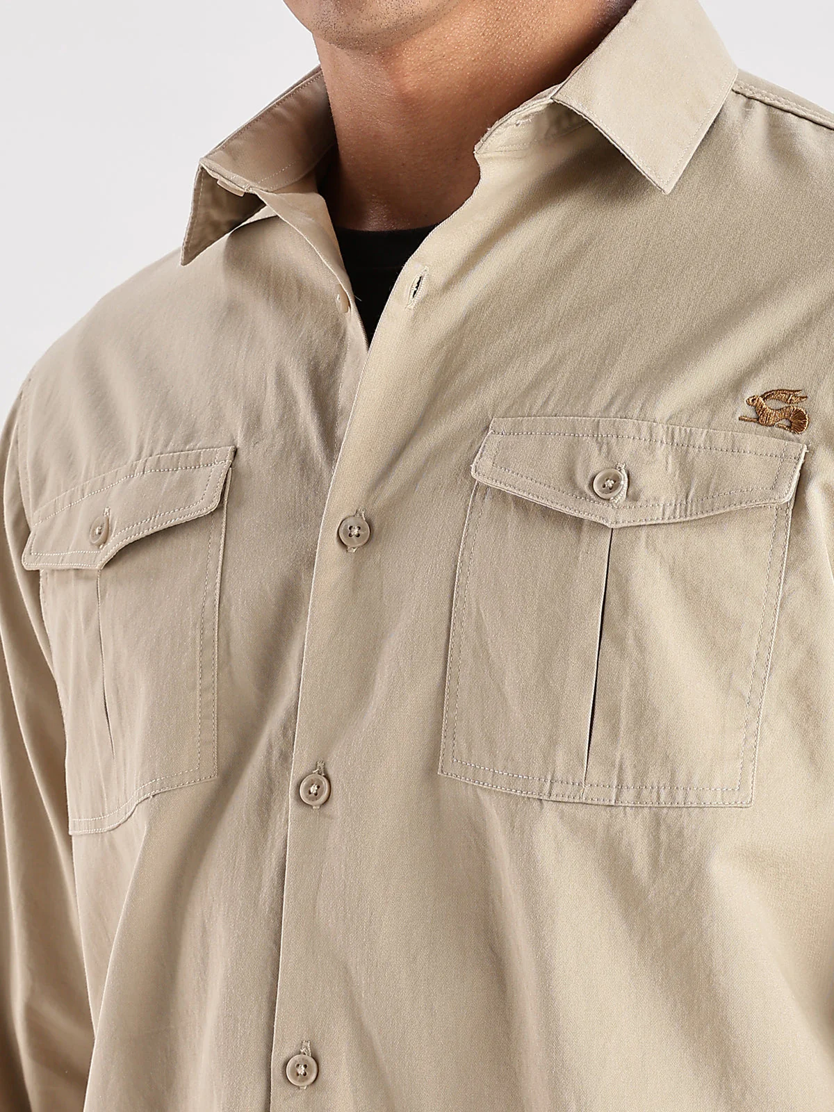Double Pocket Mens Casual Shirt - Image 6