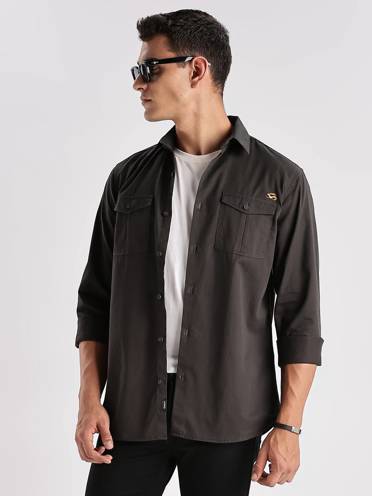 Double Pocket Mens Casual Shirt - Image 3