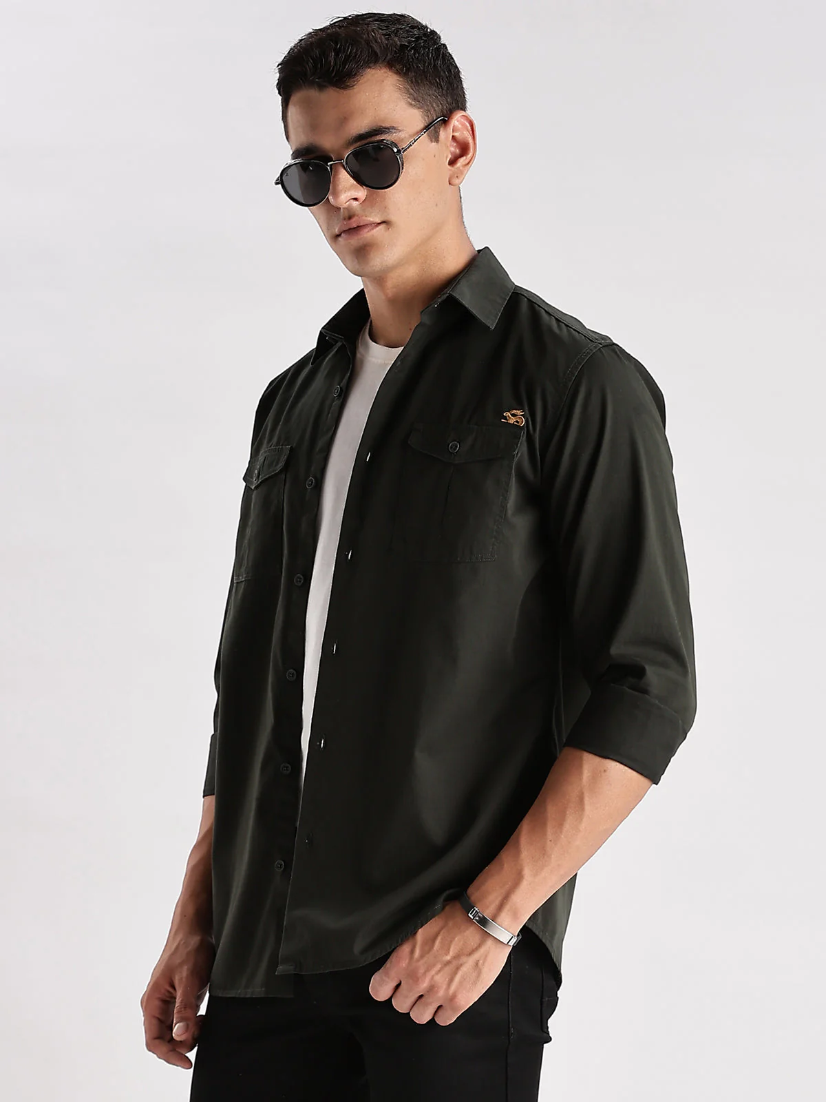 Double Pocket Mens Casual Shirt - Image 7