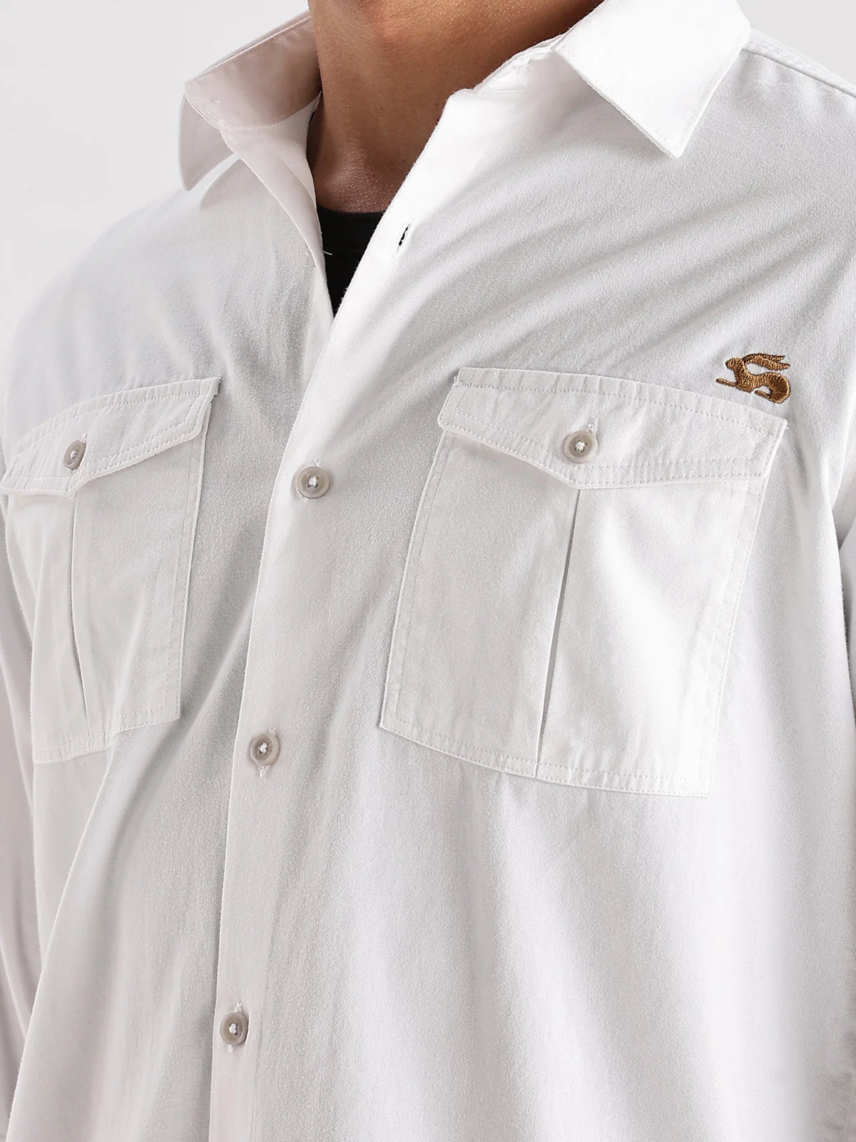 Double Pocket Mens Casual Shirt - Image 5