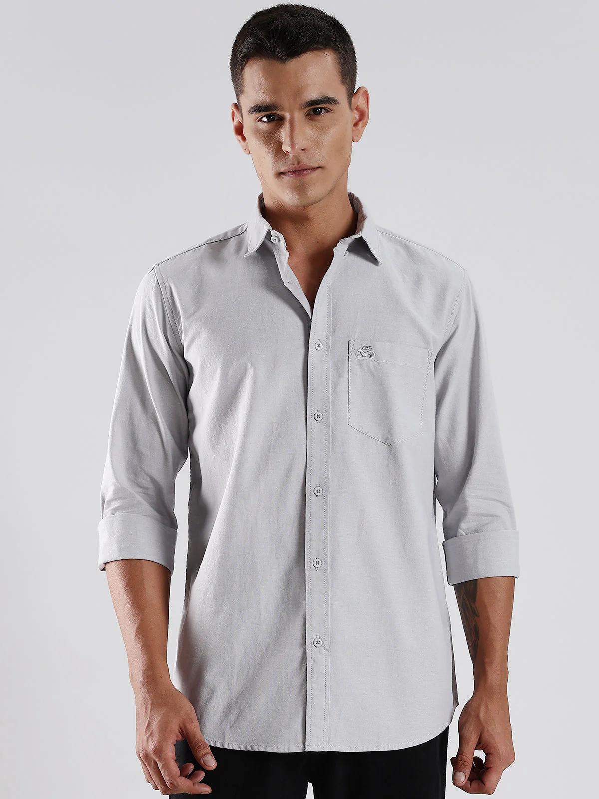 Solid Oxford Grey Shirt
