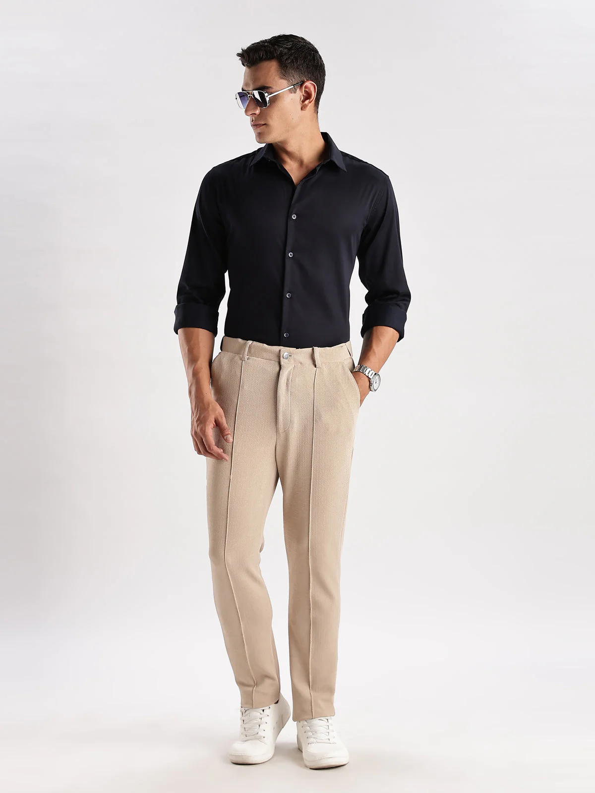 Slim Fit Solid Casual Shirt - Image 6