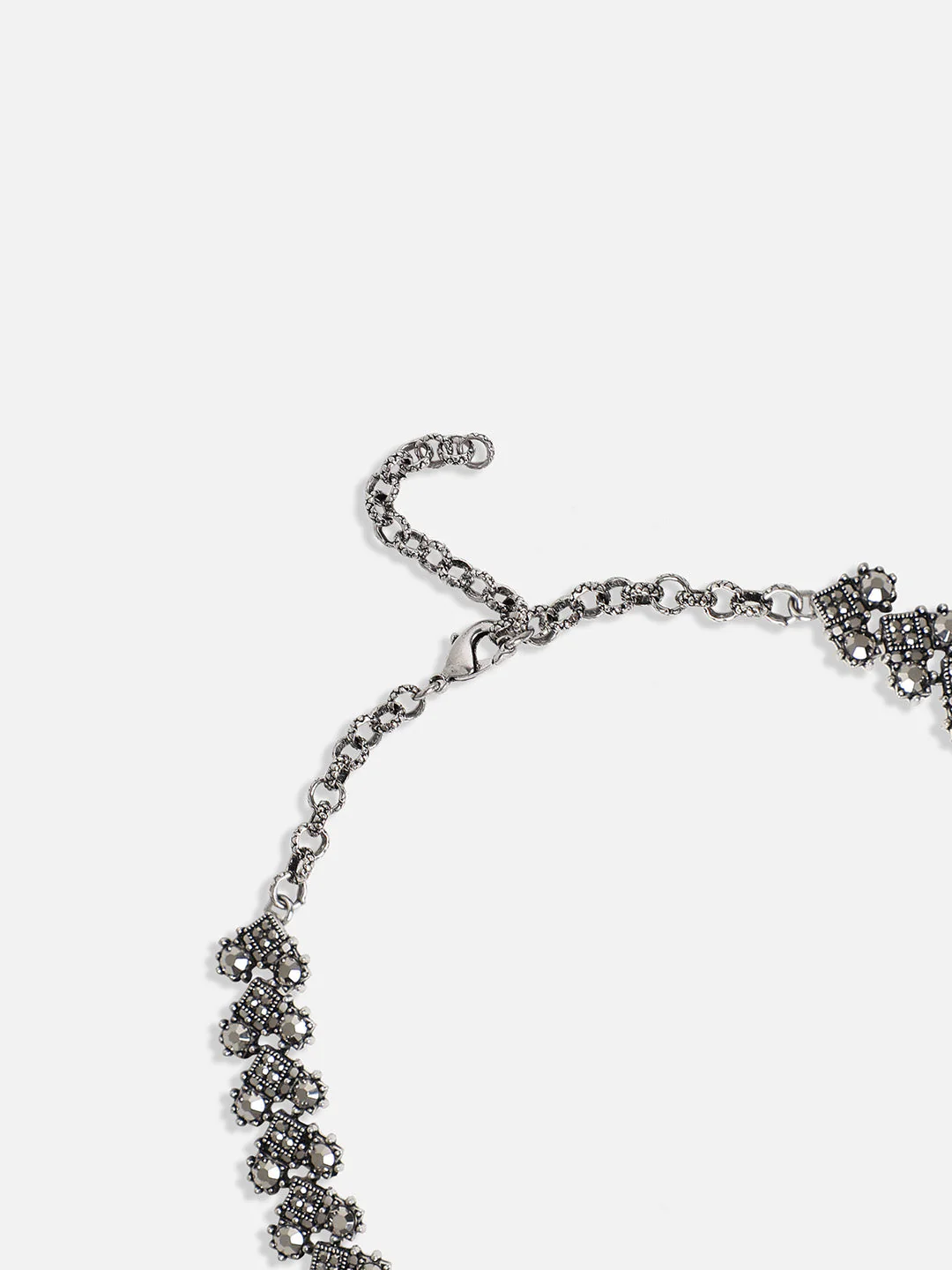 Silver-Plated Crystal-Studded Jewellery Set - Image 8