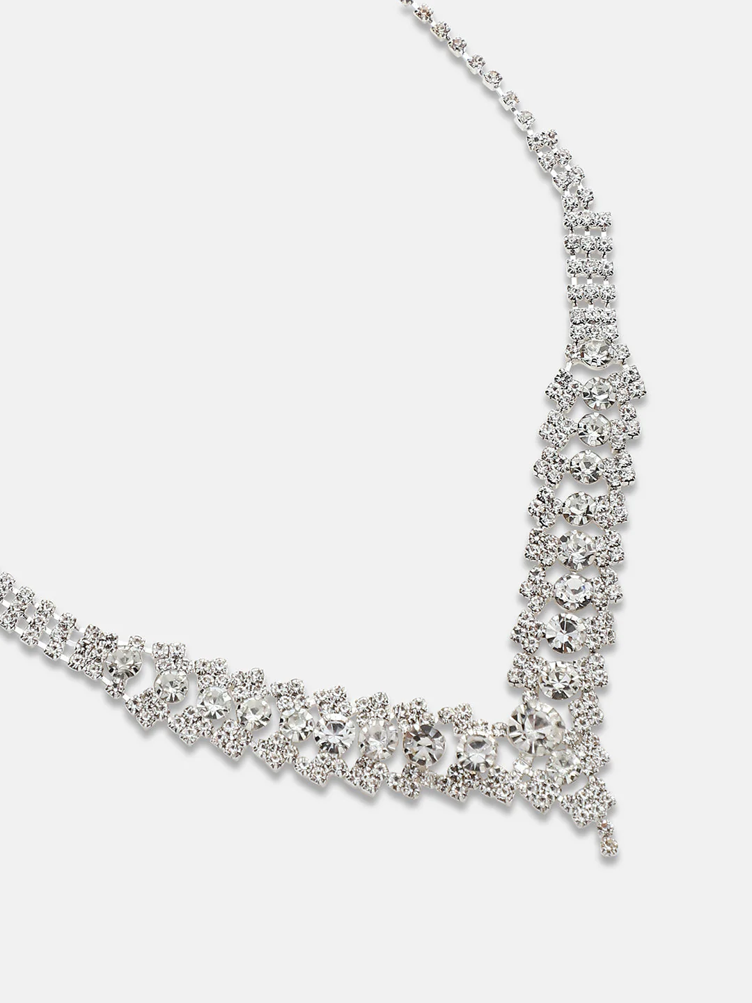 Silver-Plated Necklace and Earrings - Image 7