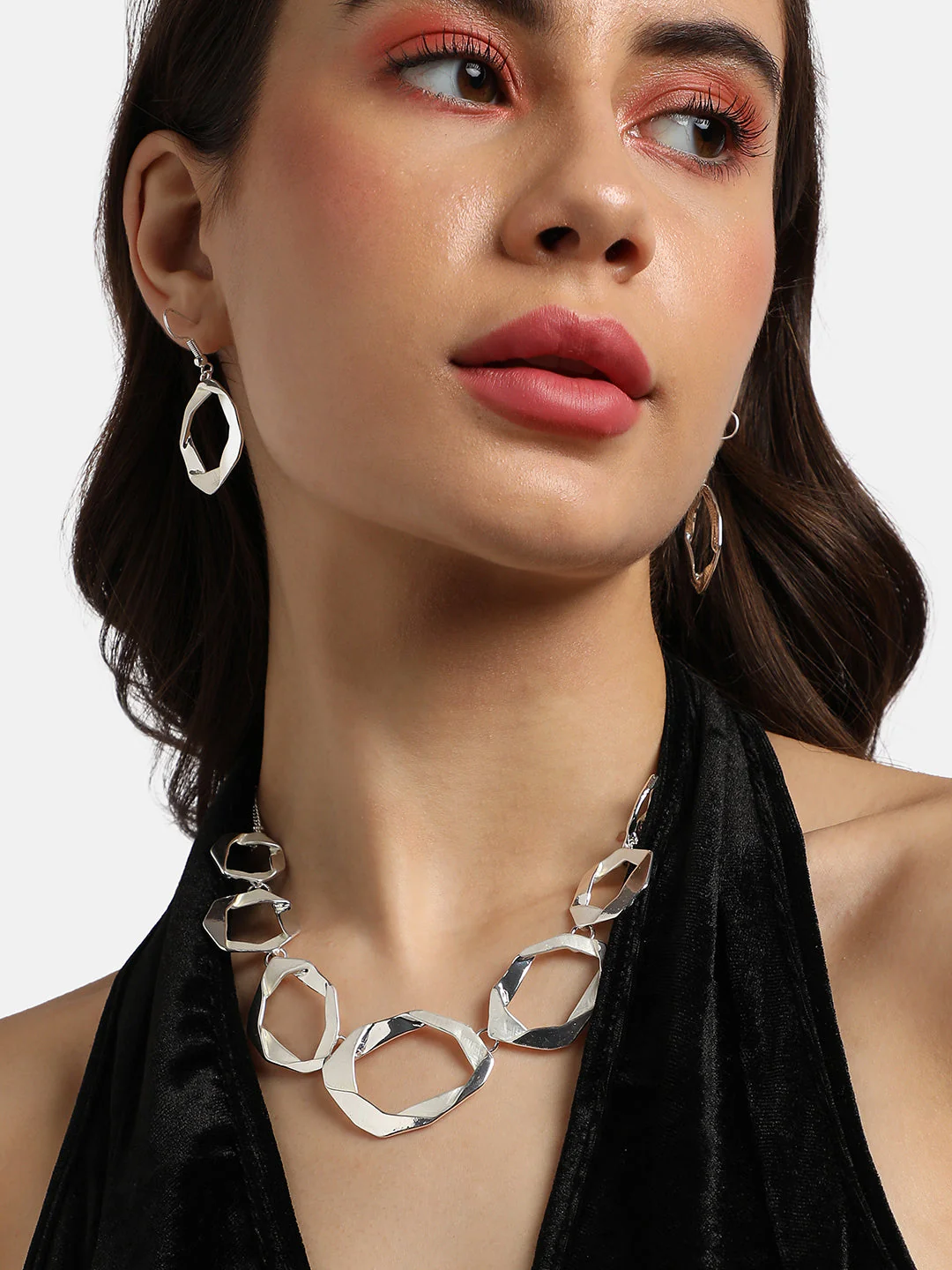 Silver-Plated Twisted Jewellery Set - Image 3
