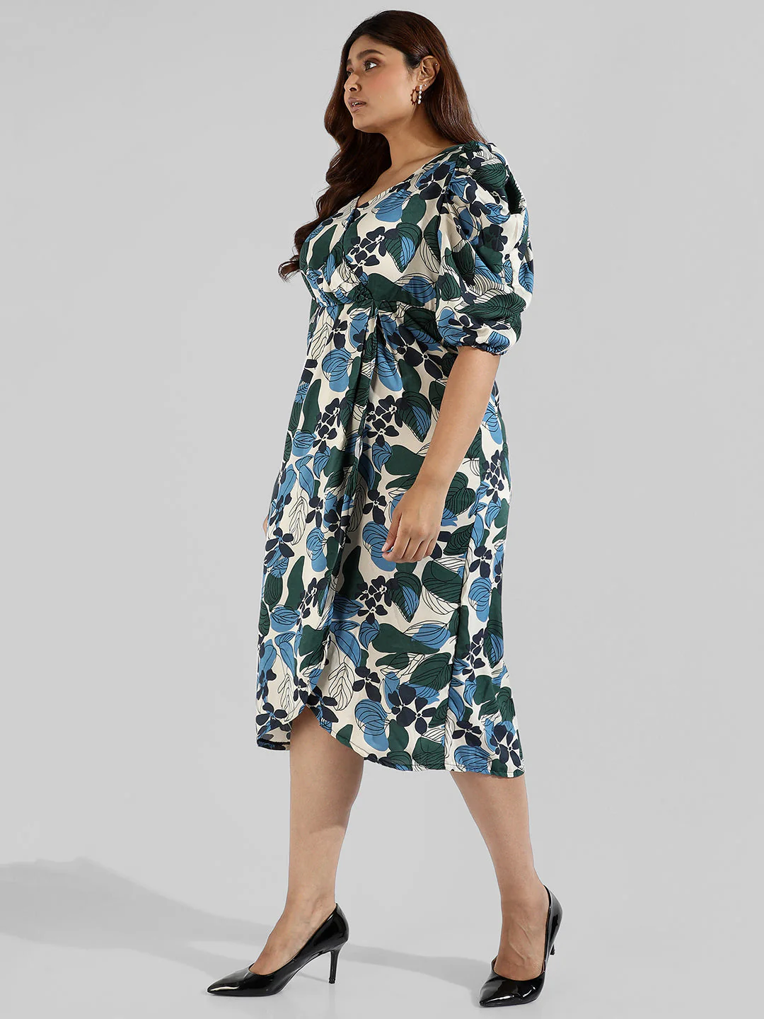 Floral Design Stylish Casual Dresses - Image 3