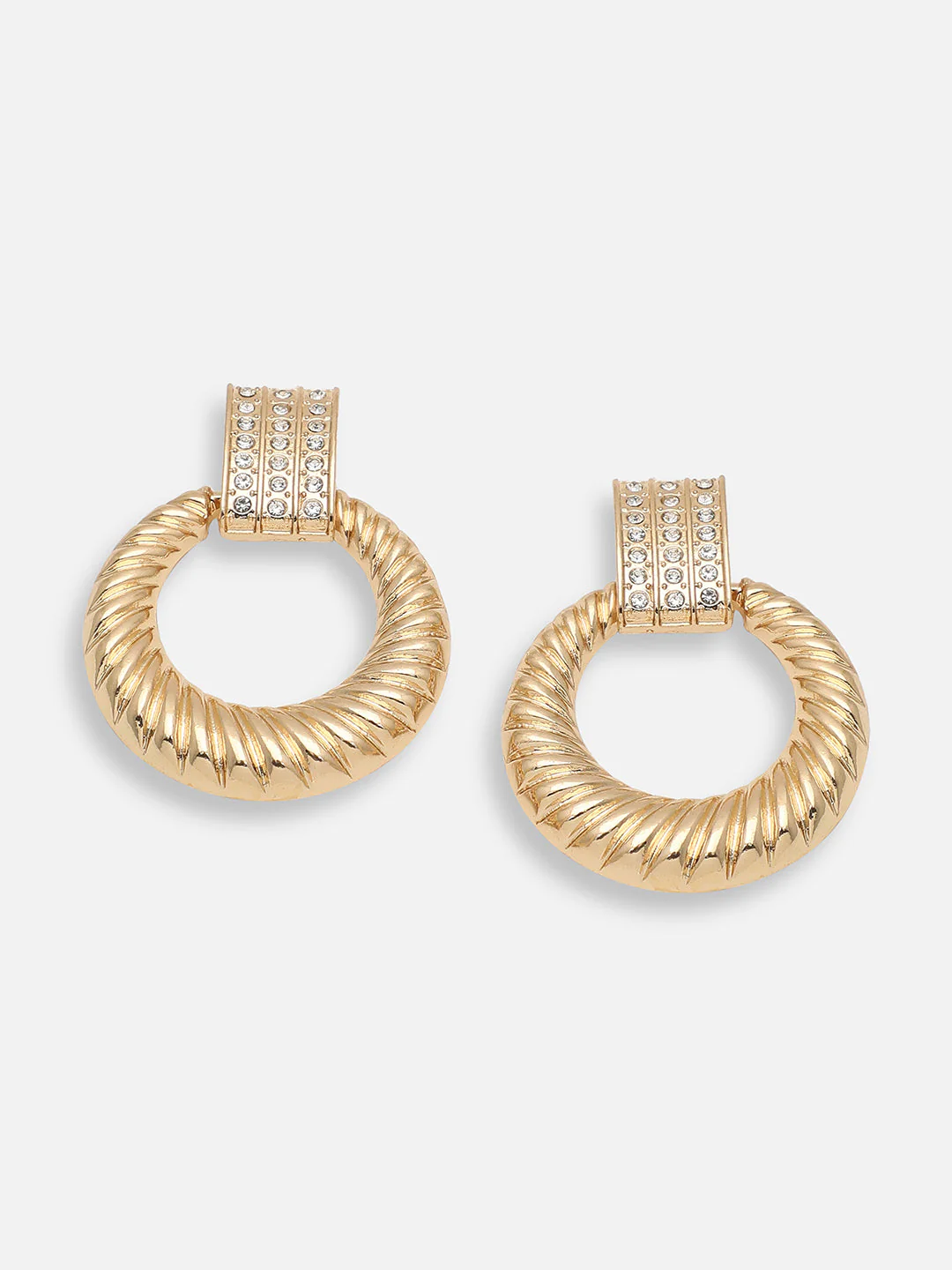 GOLD PLATED PARTY DESIGNER DROP EARRING FOR WOMEN - Image 4