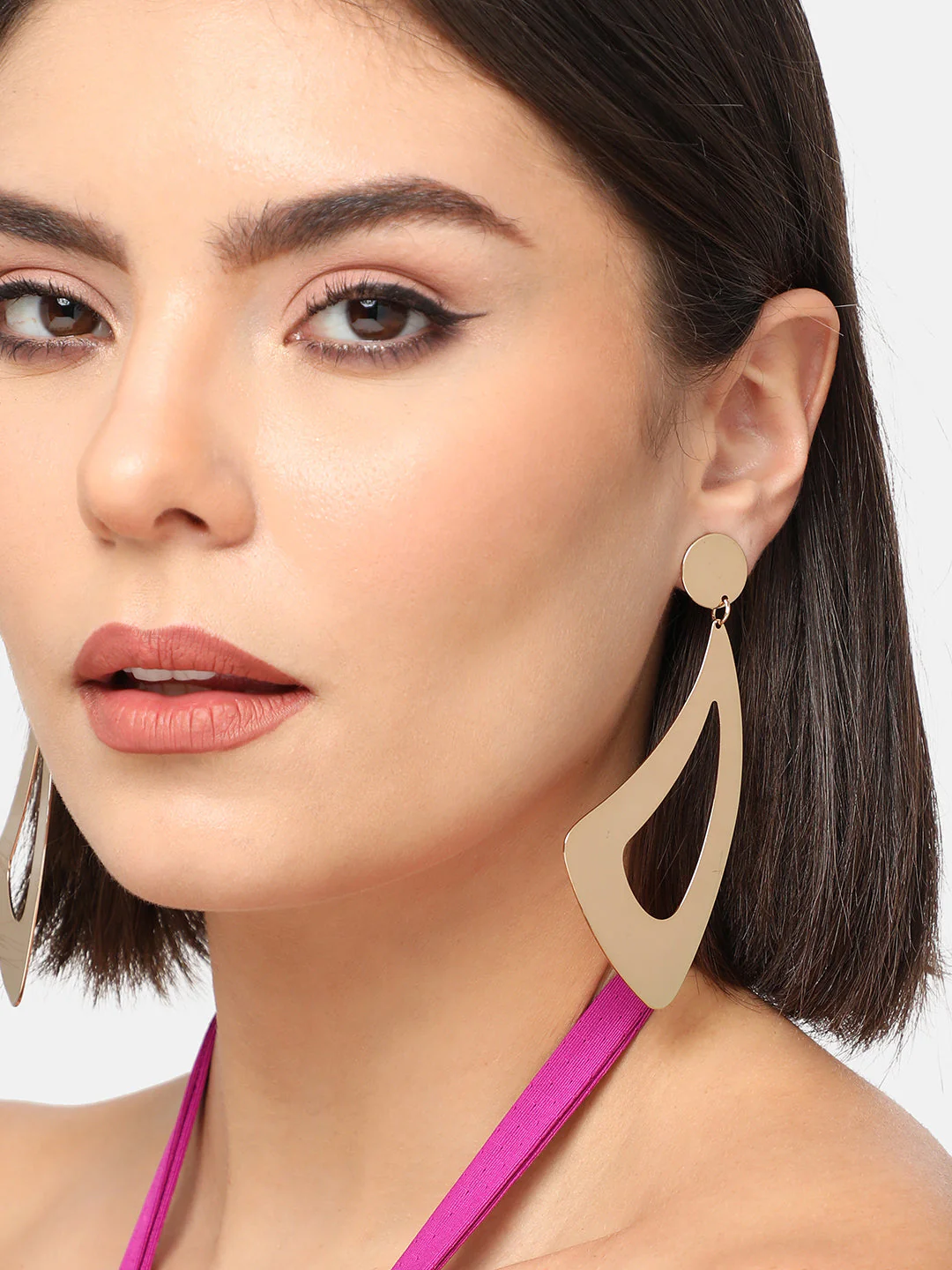 GOLD PLATED PARTY DESIGNER DROP EARRING FOR WOMEN - Image 3