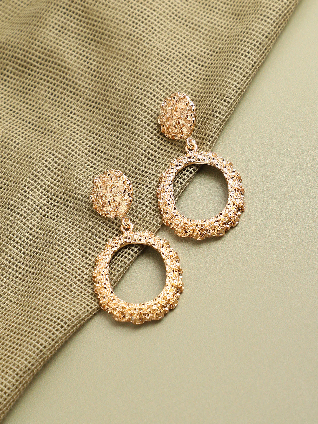 GOLD PLATED PARTY DESIGNER DROP EARRING FOR WOMEN