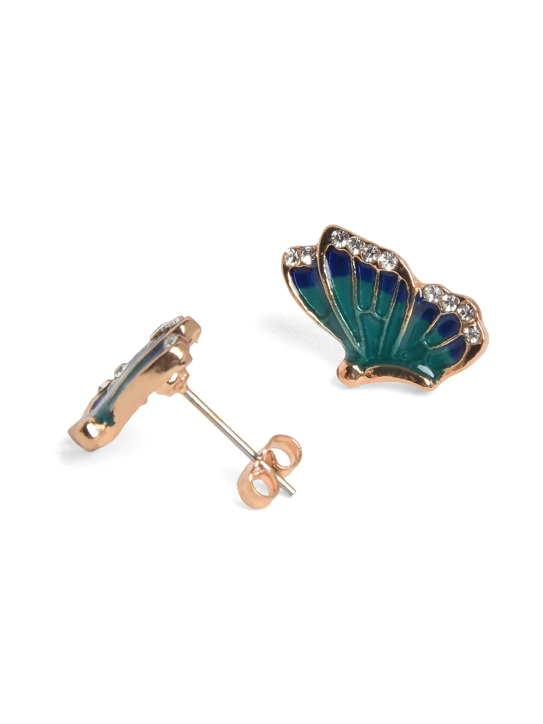 Enamel Butterfly Shaped Designer Studs - Image 4