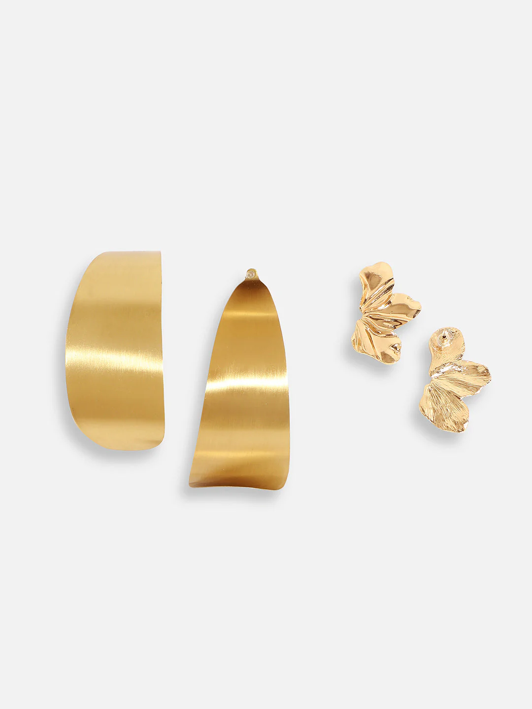 Pack Of Gold Plated Stud & Drop Earrings - Image 6