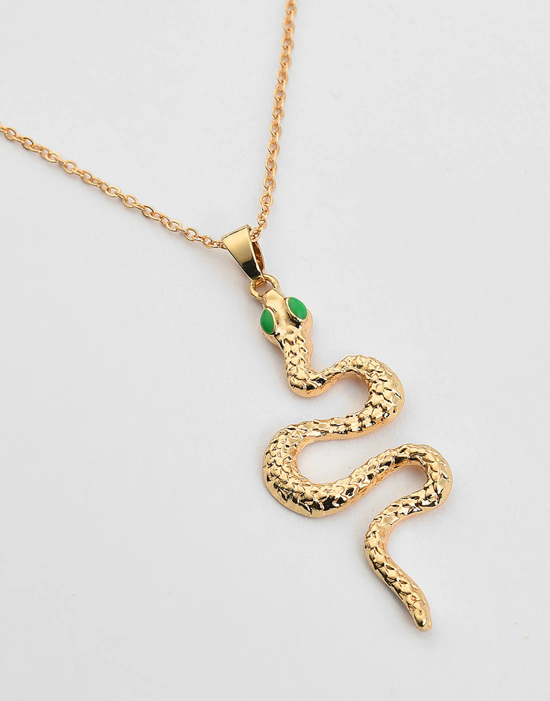 Gold Plated Snake Shaped Necklace - Image 4