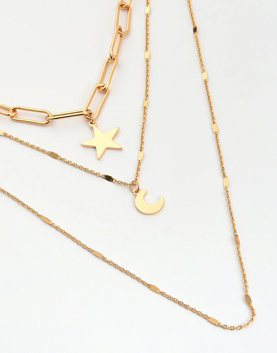 Pack of 3 Gold Plated Star Shaped Necklace - Image 4