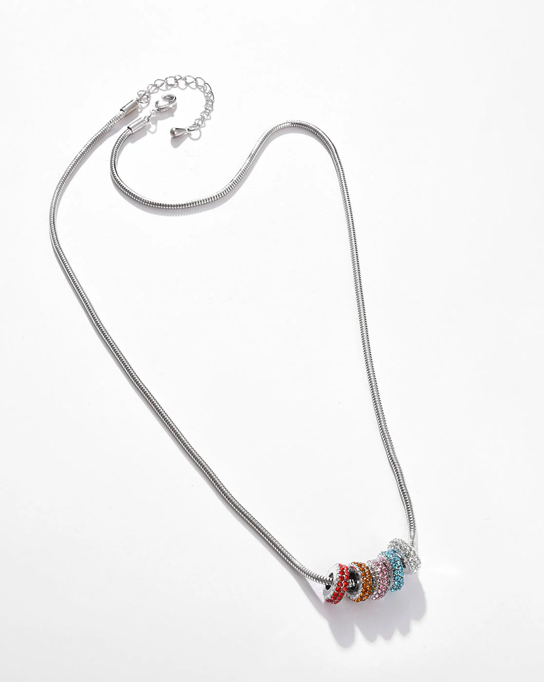 Silver Plated Designer Stone Necklace - Image 3