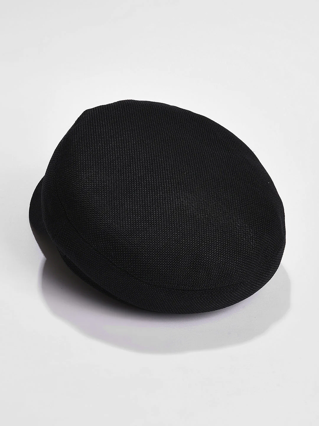 Black Solid Bakerboy Hat - Image 4