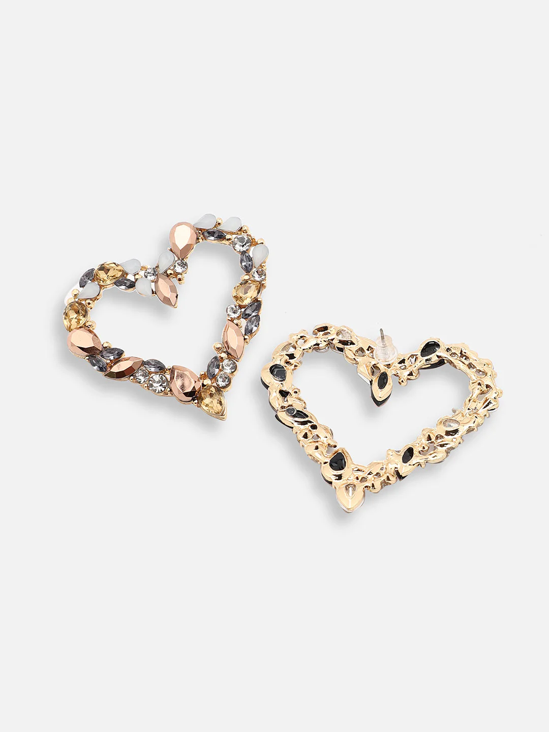 GOLD PLATED PARTY DESIGNER STONE STUD FOR WOMEN - Image 5