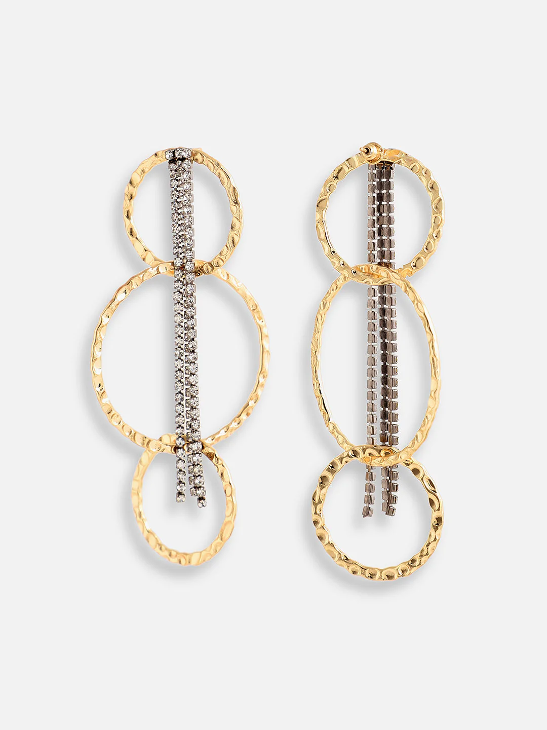 GOLD PLATED PARTY DESIGNER STONE DROP EARRING FOR WOMEN - Image 5