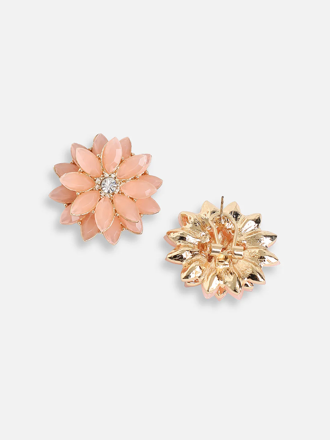 GOLD PLATED PARTY DESIGNER STONE STUD FOR WOMEN - Image 5