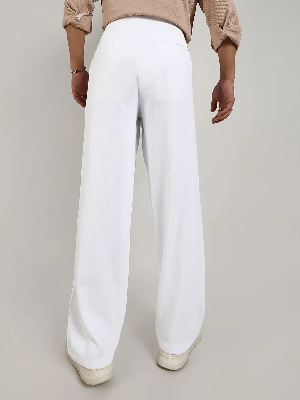 Tailored Linen-Blend Trousers - Image 3