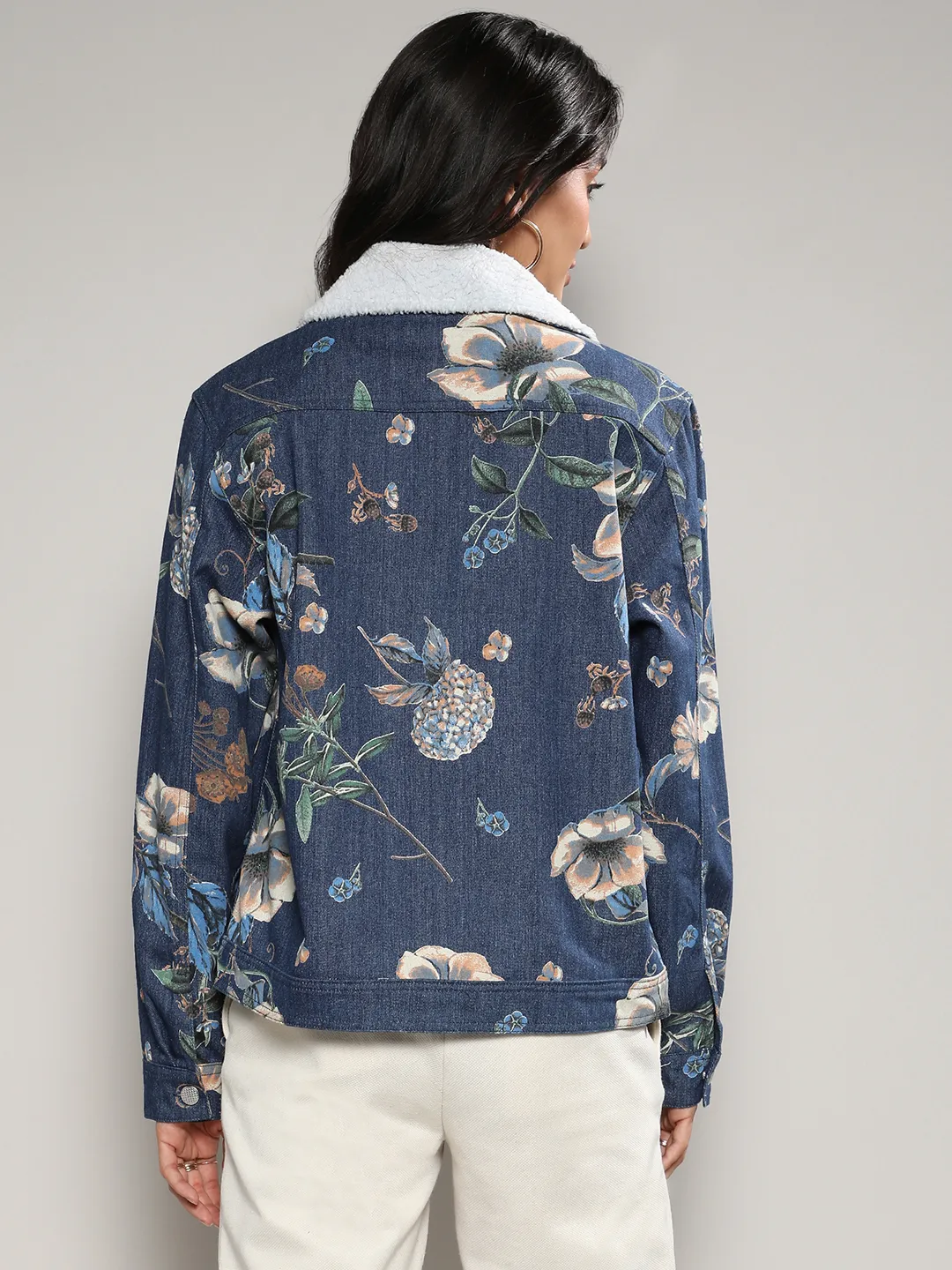 Botanical Denim Jacket - Image 4