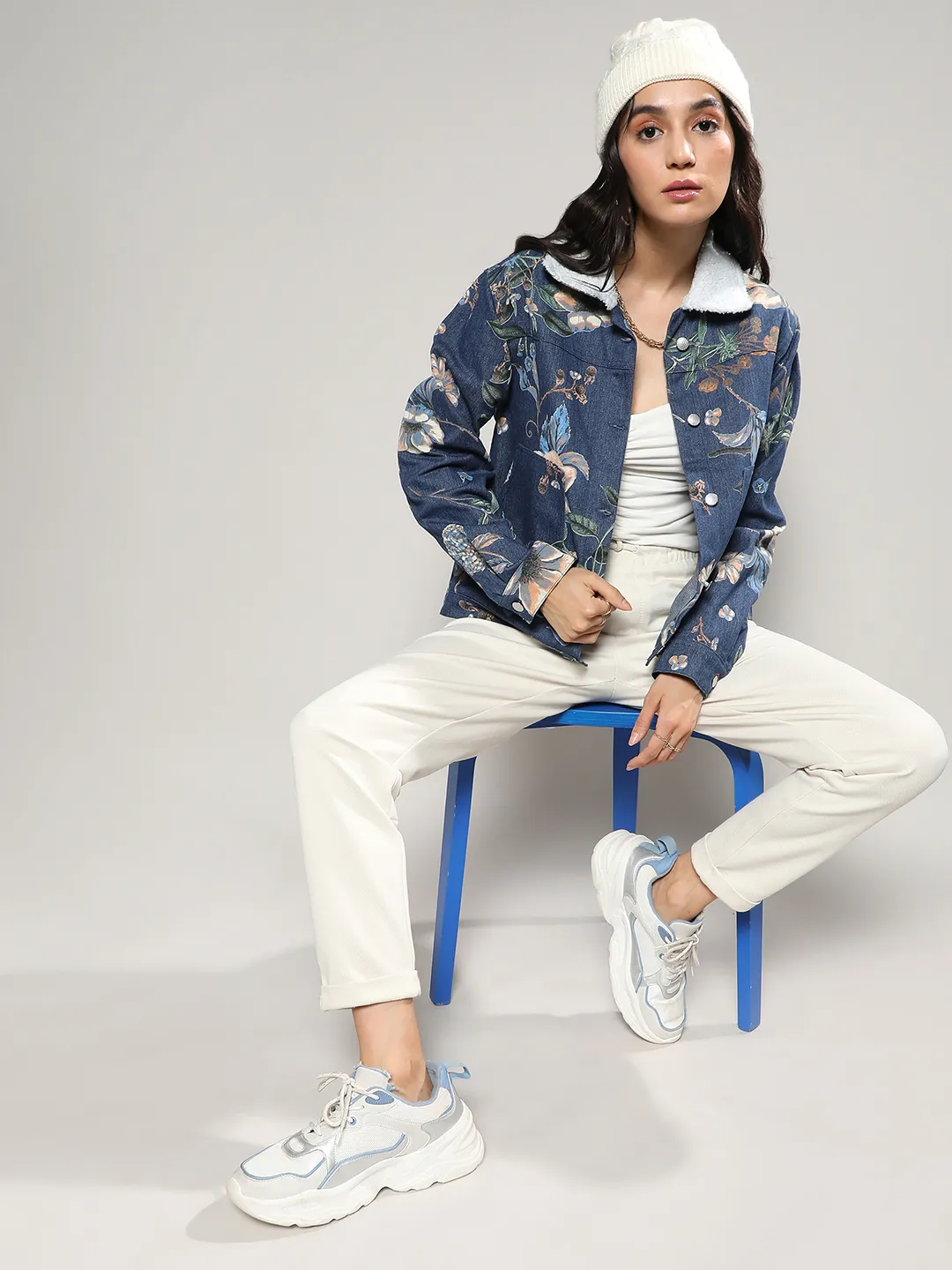 Botanical Denim Jacket - Image 6