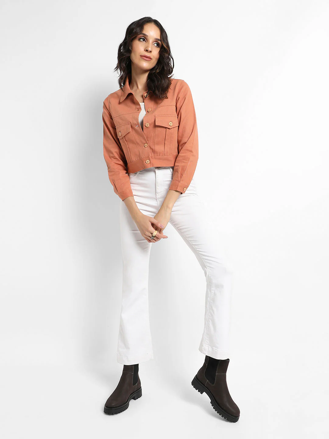 Buttopn-Front Jacket With Flap Pockets - Image 5