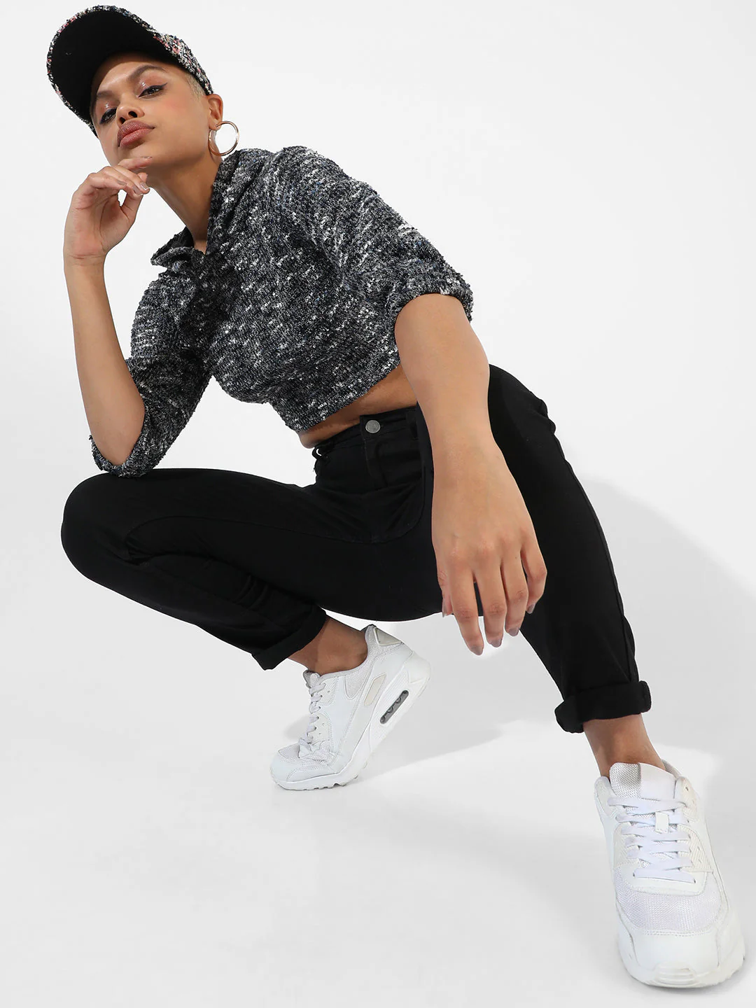 Charcoal Grey Textured Top - Image 6