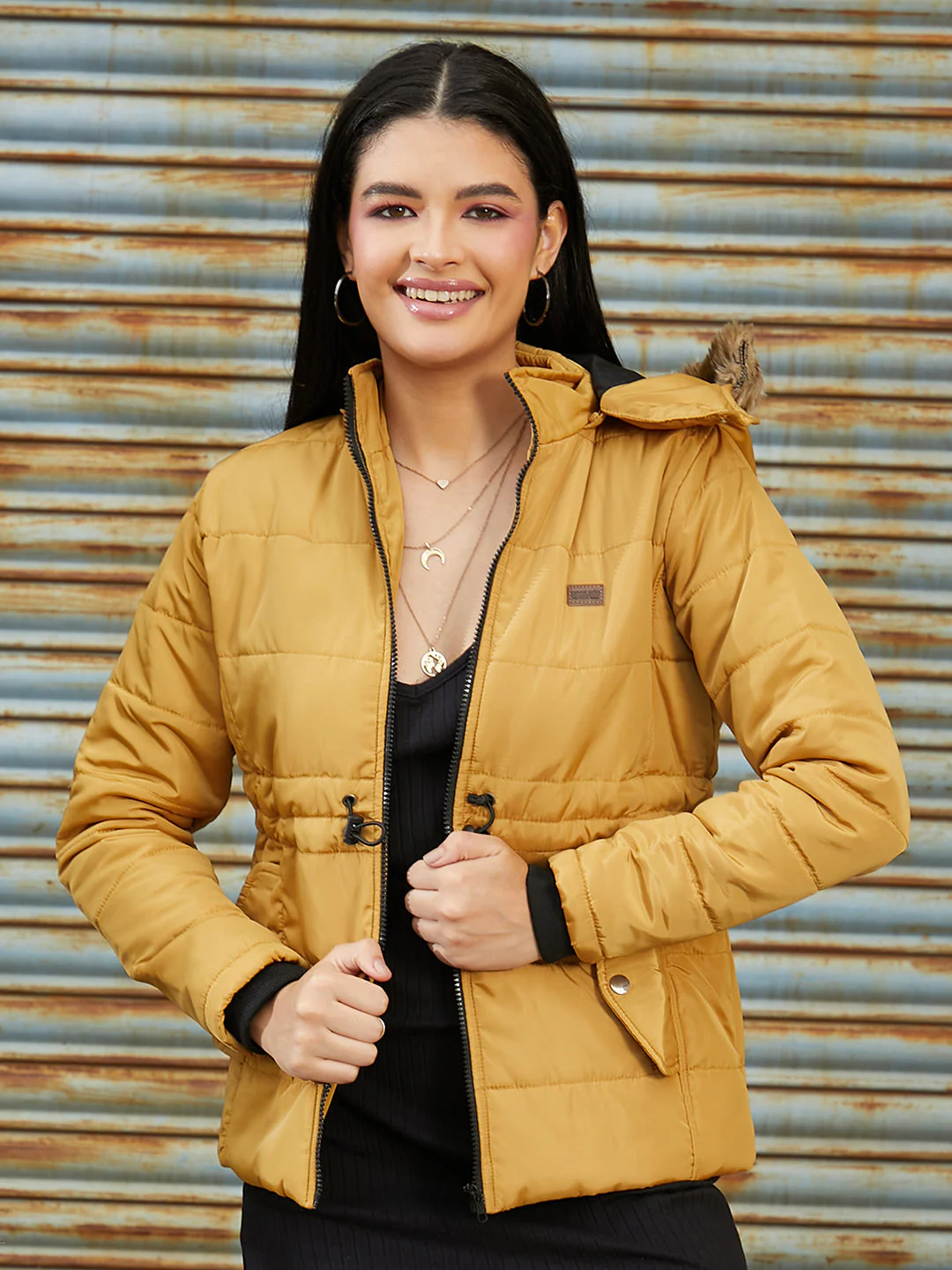 Cinched Puffer Jacket - Image 2