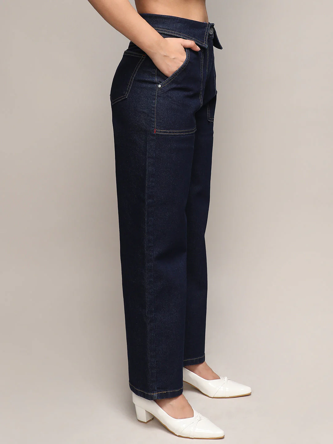 Collared Denim Jeans - Image 3